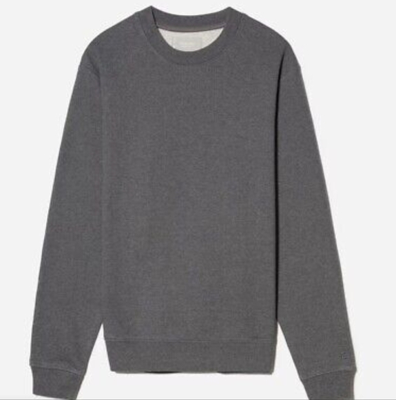 Everlane Organic Cotton Grey Track Crewneck Sweatshirt Men's Small Neutral NWT - Picture 6 of 6